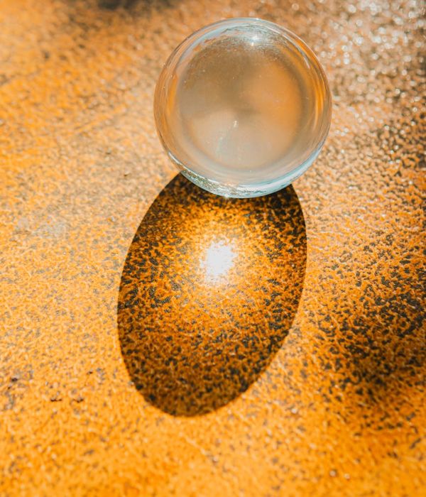 Abstract glowing sphere representing focus and inner harmony